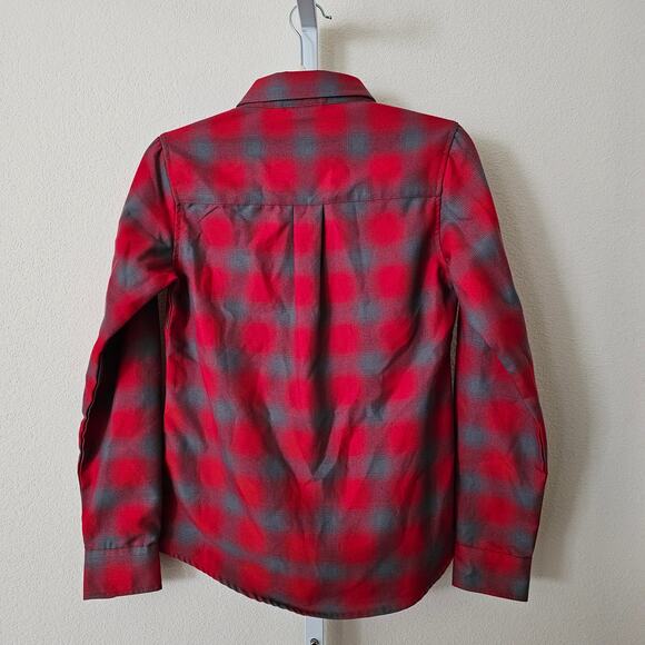 DIXXON NWT Men's Pulaski Red Gray Pearl Snap Flannel Button Shirt Sz S - Picture 2 of 15